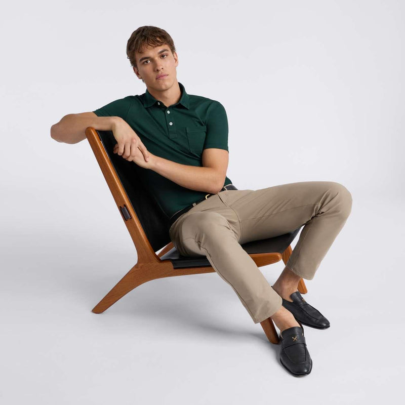Pocket Pique Polo Pine