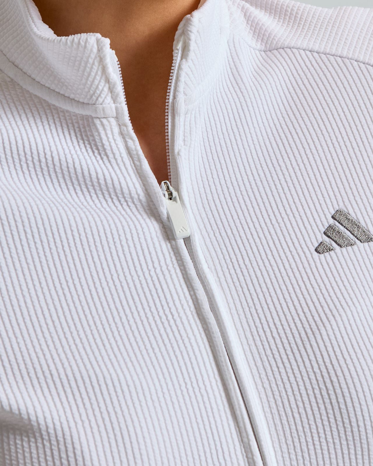 Performance Texture Full Zip Jacket White
