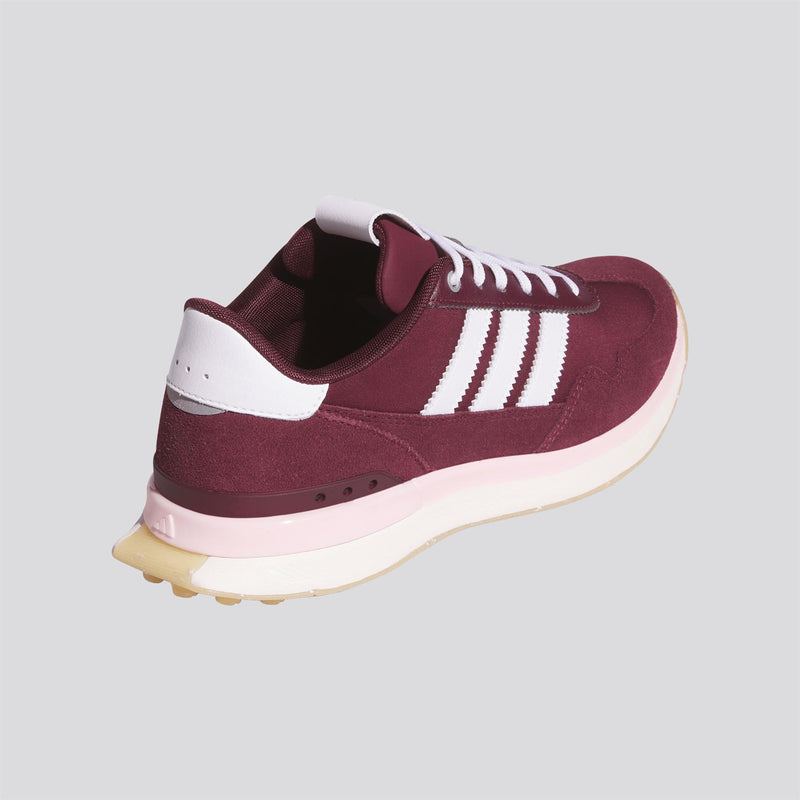 S2G 26 Textile Spikeless Golf Shoes Maroon/Footwear White/Clear Pink