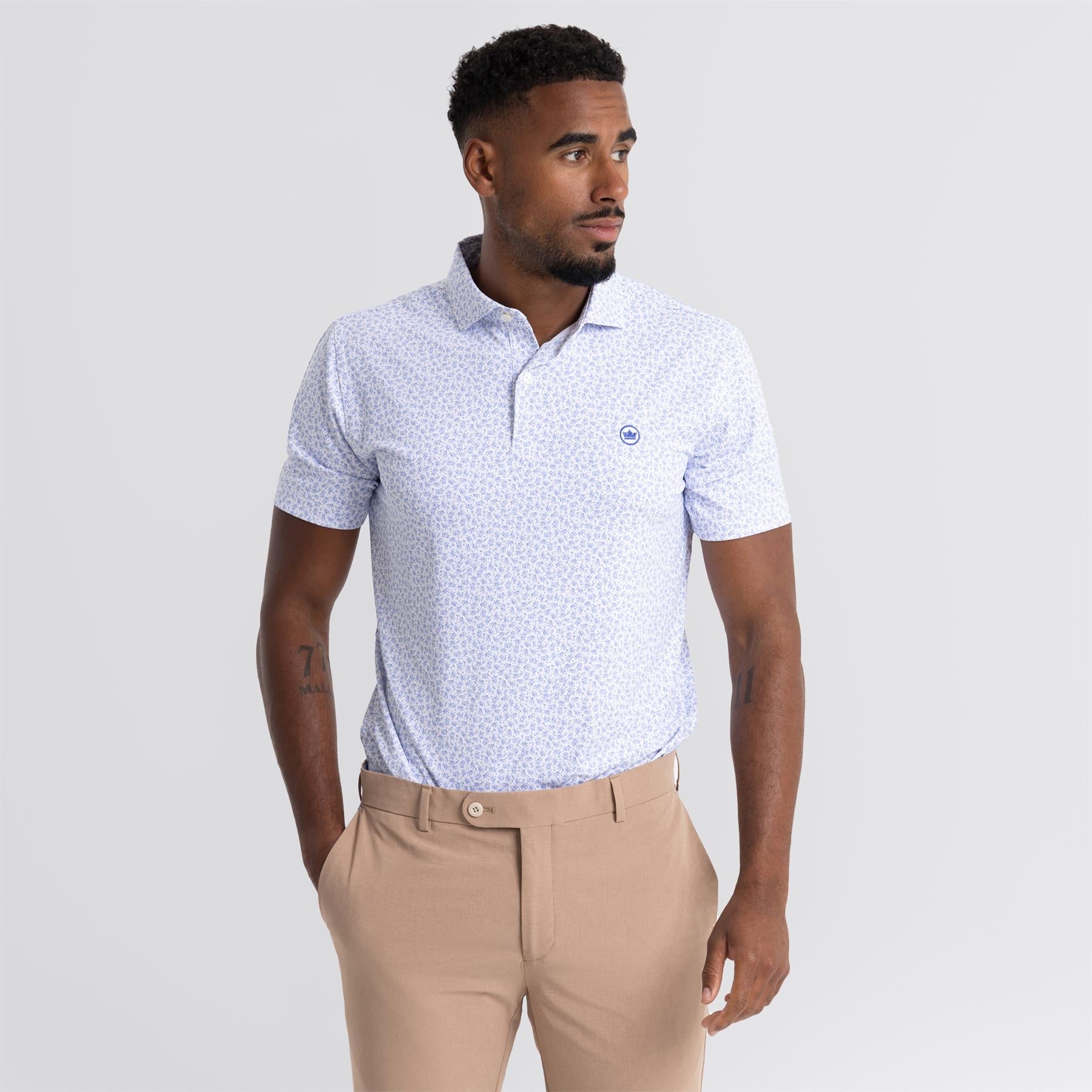 Olive Grove Performance Jersey Polo White