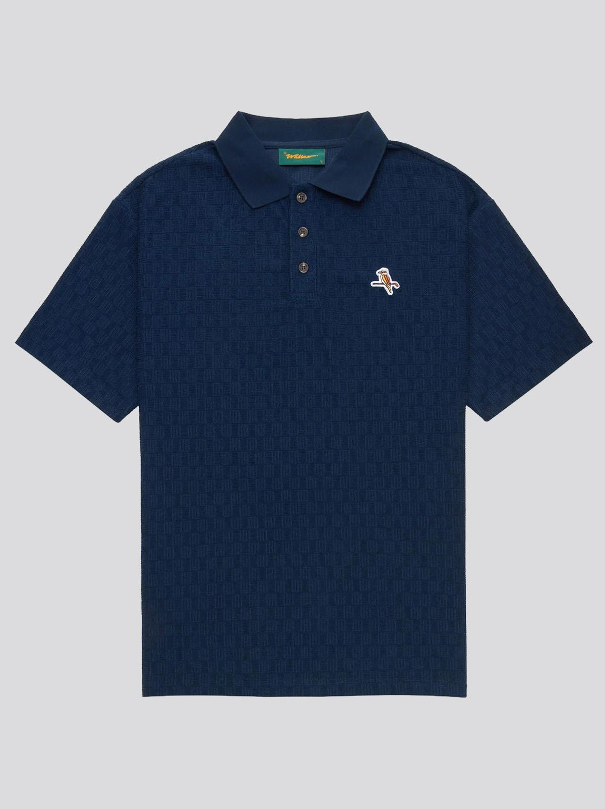 Kooka Jacquard Terry Polo Navy