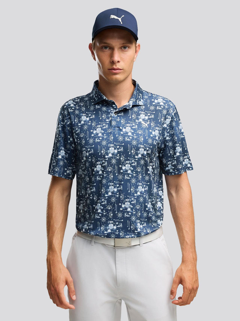 Cloudspun Coastal Claret Polo Deep Navy