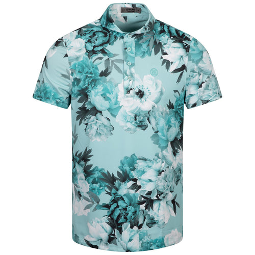 Photo Floral Tech Jersey Tailored Fit Polo Marine - AW23