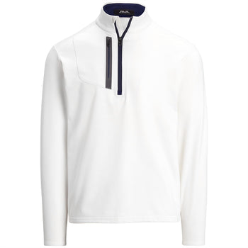 RLX Half Zip Stretch Jersey Mid Layer Ceramic White