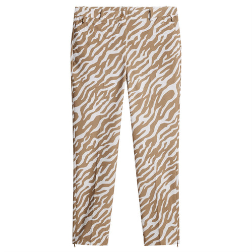 Womens Pia Print Trousers Tour Tigers Eye - SS25