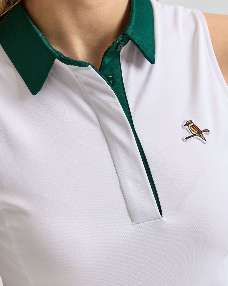 Sleeveless Polo White