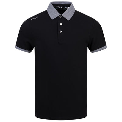 RLX Tailored Fit Cotton Knit Polo Black - SS24