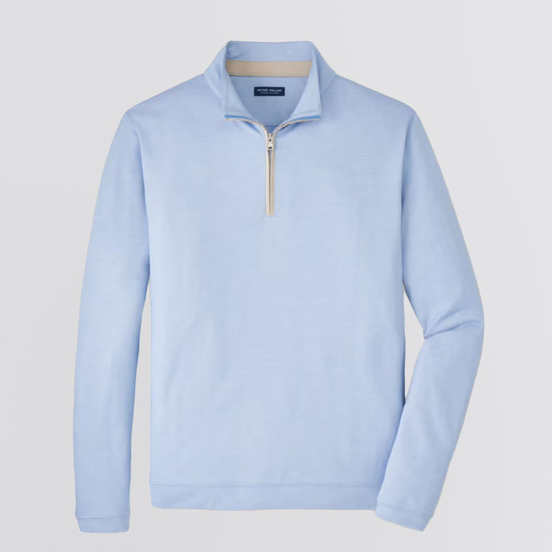 Albatross Cotton-Blend Pique Quarter-Zip Mid Layer Dusk