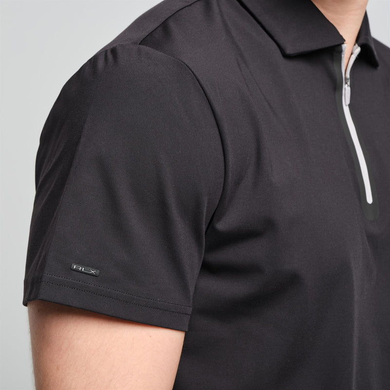 RLX Tailored Fit Kinetic Tech Jersey Polo Black