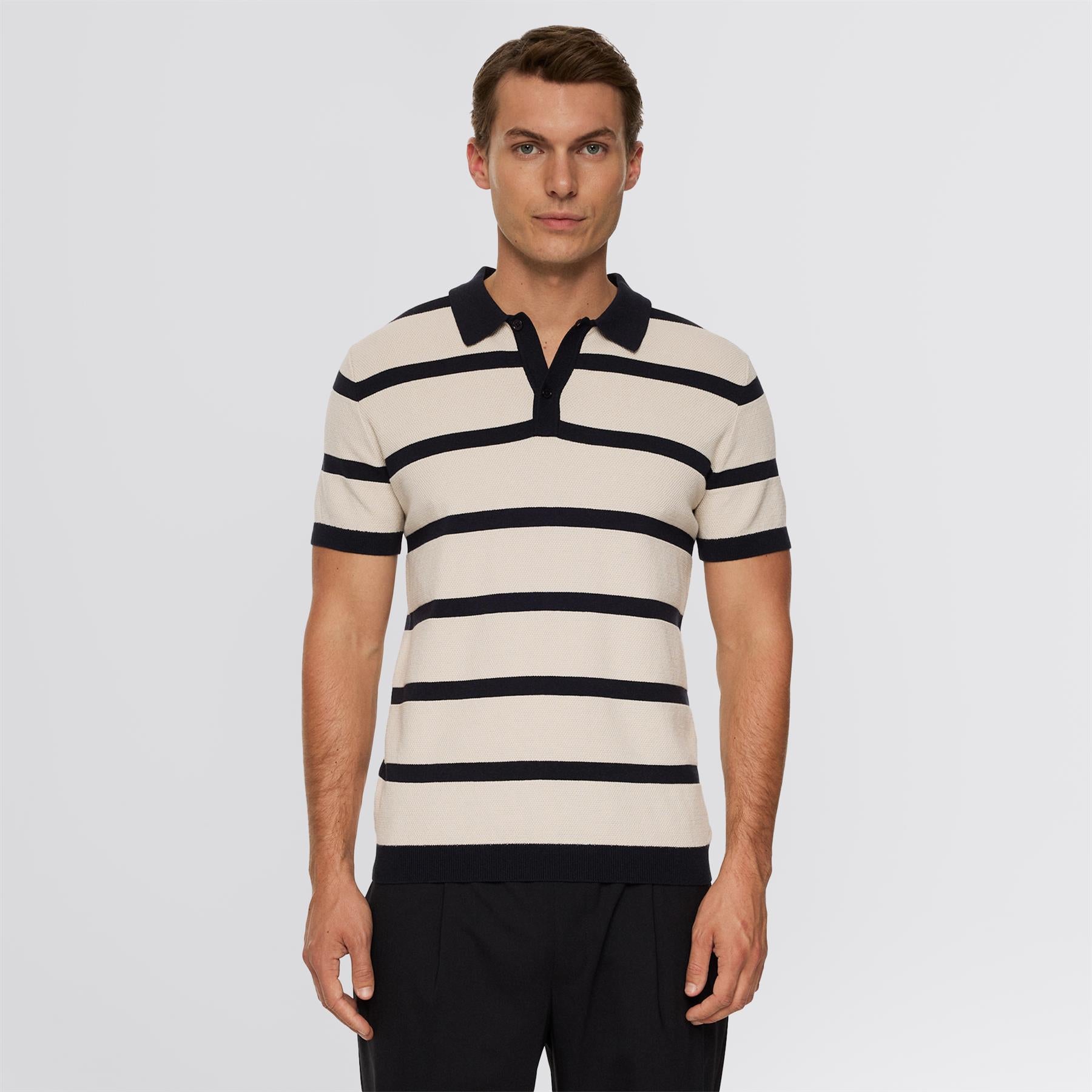 Reve Stripe Polo Moonbeam