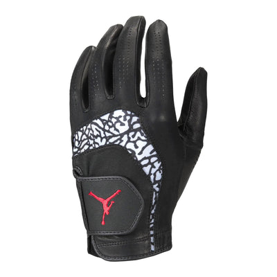 Jordan Tour Left Golf Glove Black/Medium Grey/Fire Red - 2024