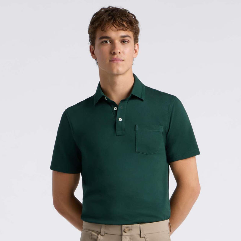Pocket Pique Polo Pine