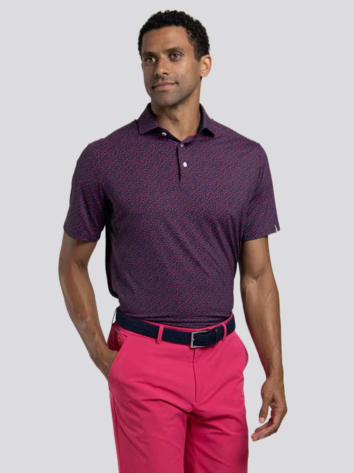 Golfer Polo Rhubarb/Atlanta Blue
