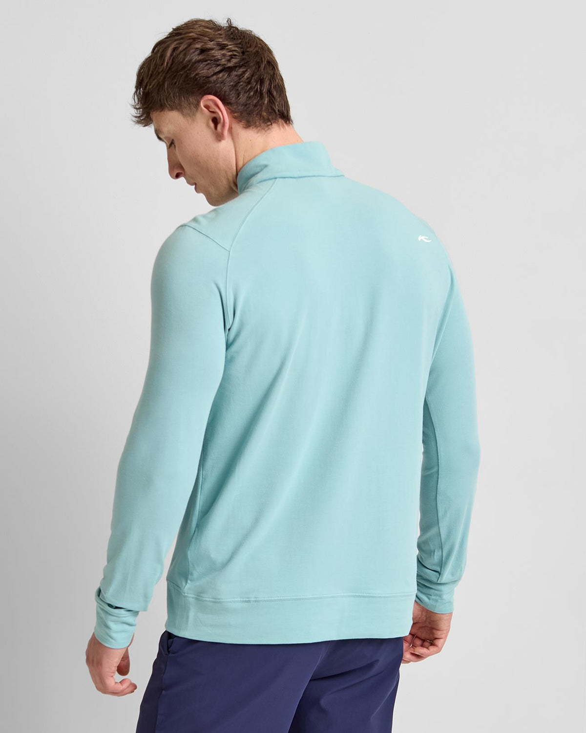 Hollow Pima Half Zip Mid Layer Riverbank