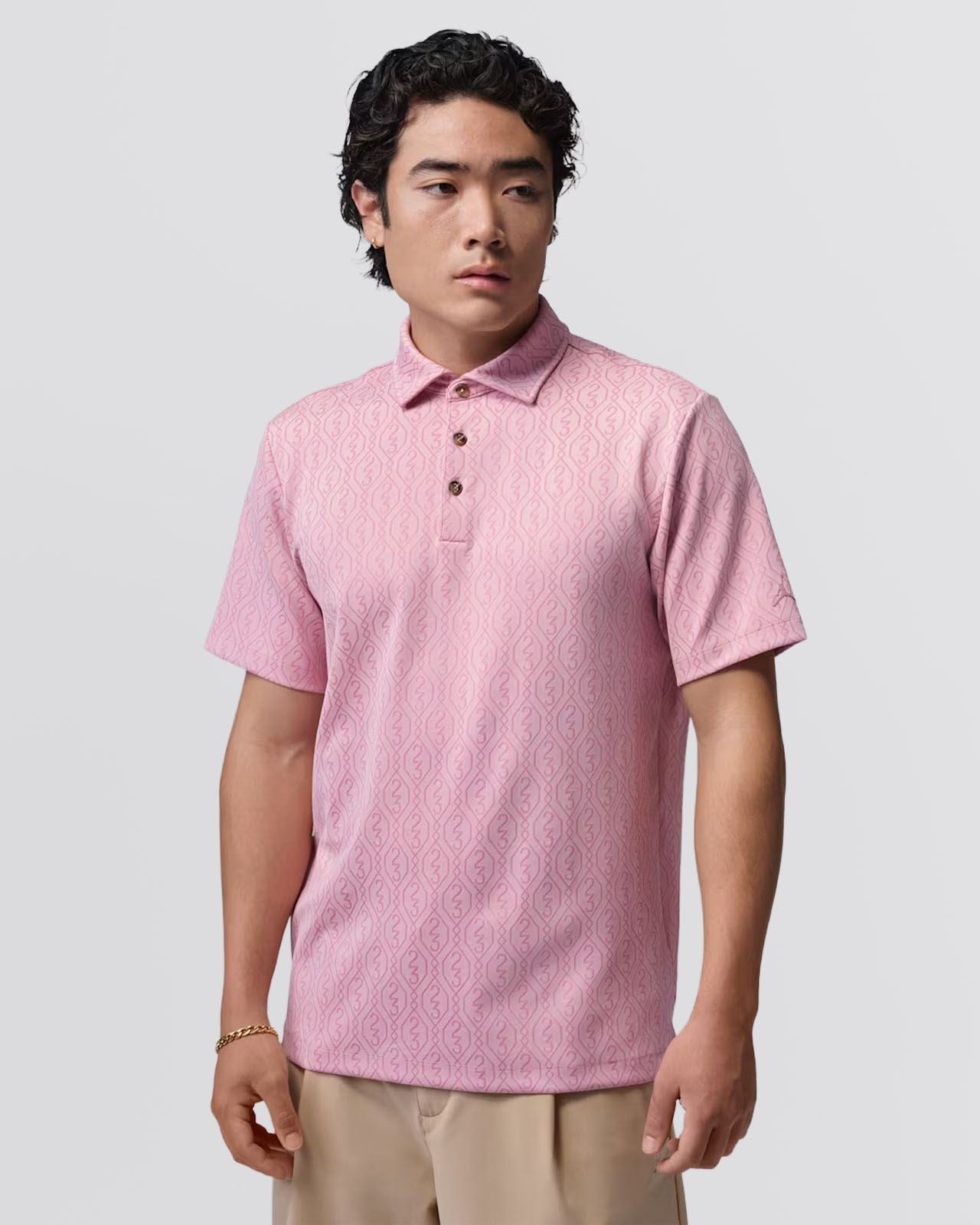 Golf Jacquard Polo Elemental Pink