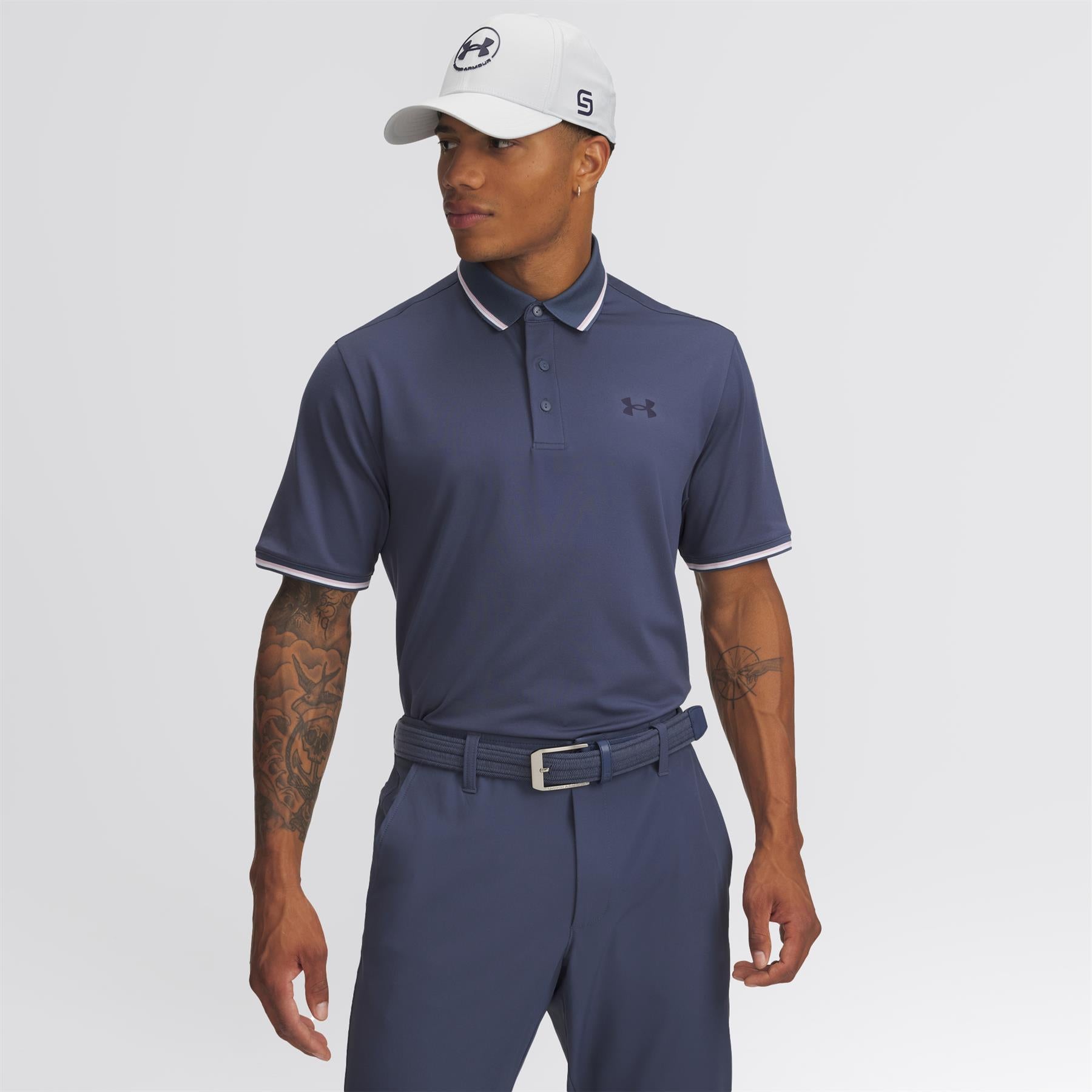 Playoff 3.0 Rib Polo Downopur Grey/Pink/Navy