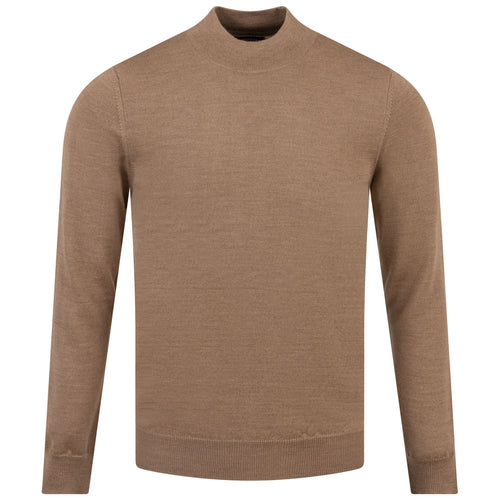 Norman Merino Turtle Neck Sweater Chipmunk Melange - AW23