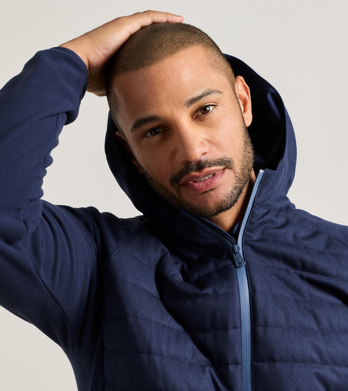 Parks Hybrid Hooded Jacket Navy