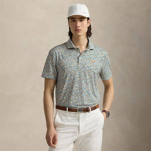 RLX Tailored Fit Savanna Floral Polo Peach Tree Multi