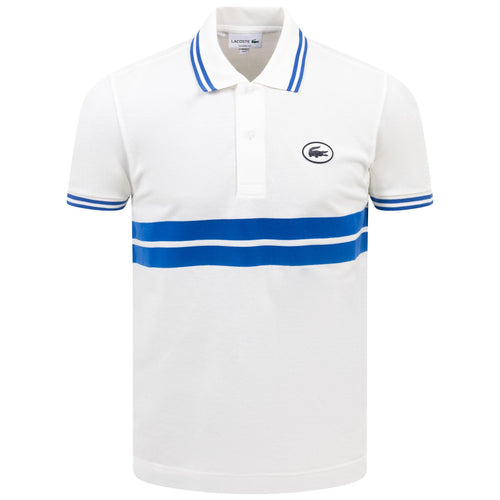 Classic Fit Organic Cotton Circle Badge Polo White - SS24