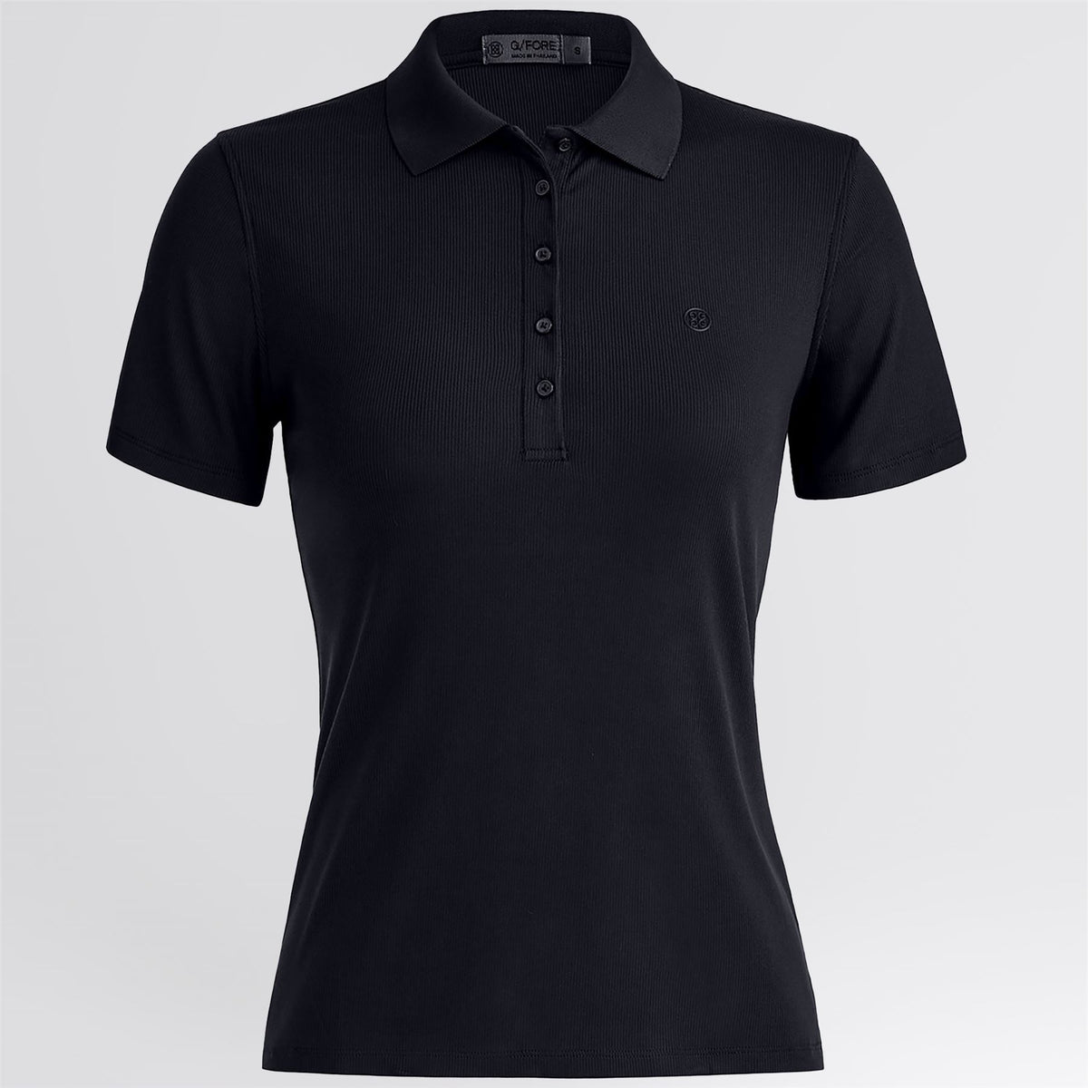 Ribbed Tech Nylon Polo Onyx
