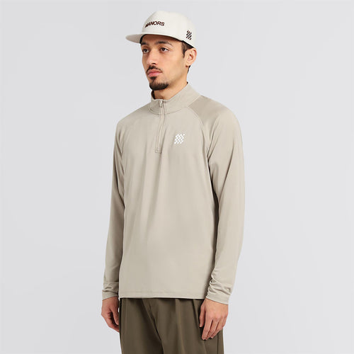 Course Quarter Zip Mid Layer Sand