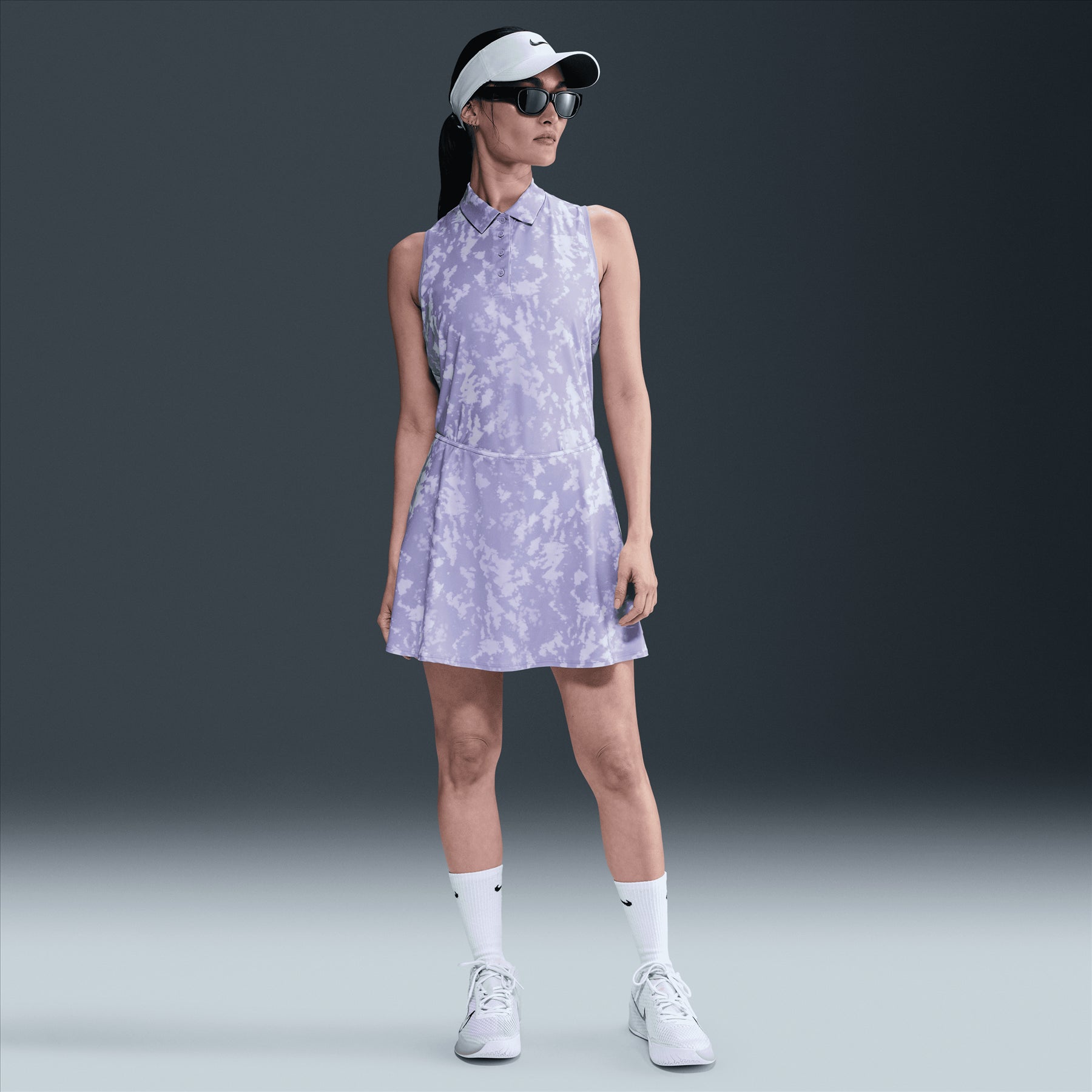 Dri-FIT Victory SL Printed Polo Lilac Ice/White