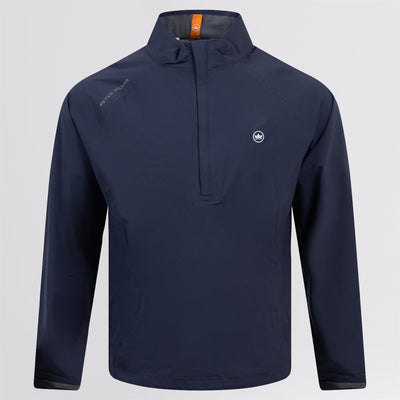 Shield Half Zip Rain Shell Classic Fit Waterproof Jacket Navy