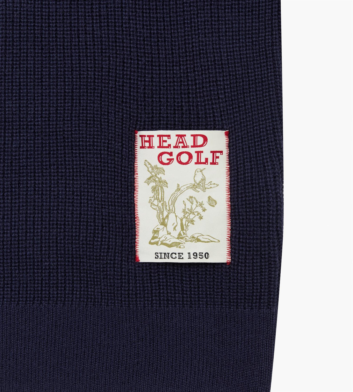 Wool Quarter Button Sweater Deep Navy