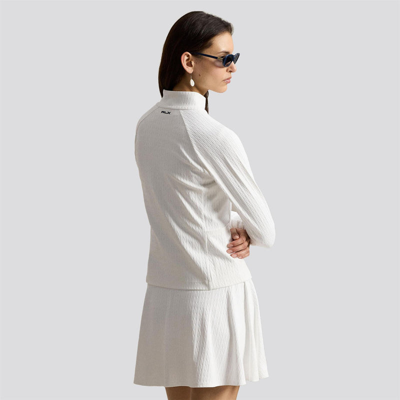 RLX Active Cable Full Zip Mid Layer Ceramic White