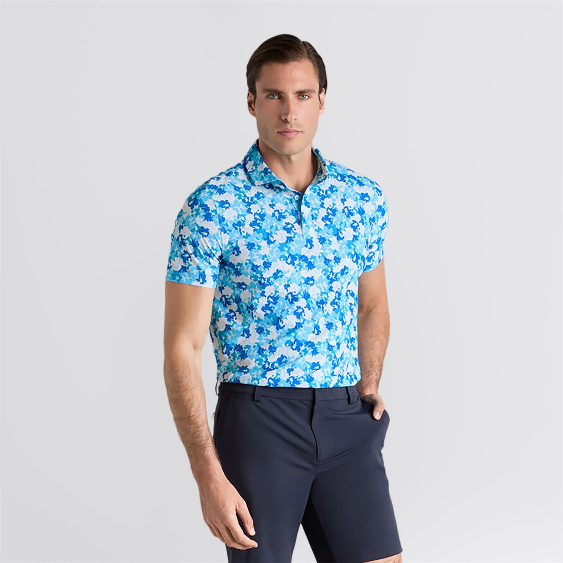 Camo Floral Tech Pique Polo Lisbon