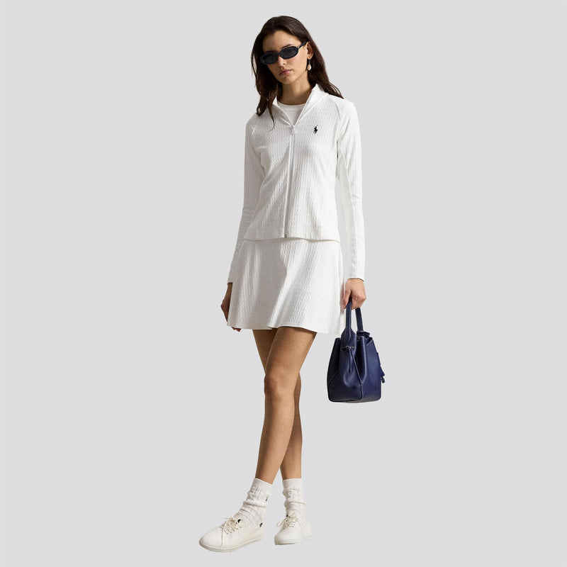 RLX Active Cable Full Zip Mid Layer Ceramic White