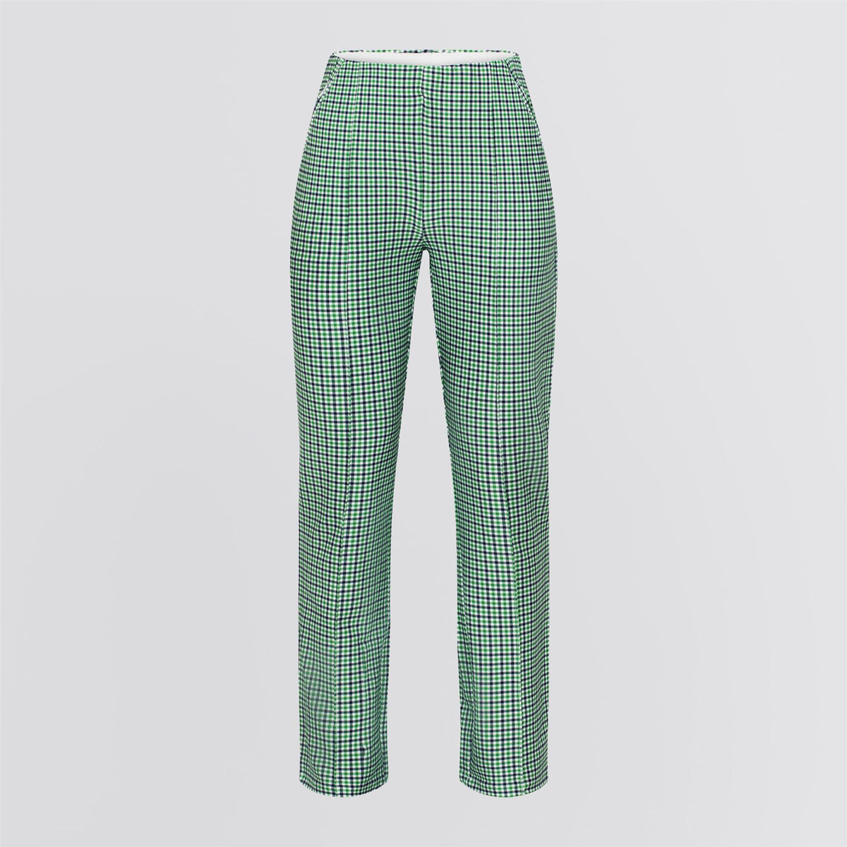 Club House Highwater Slacks Minicheck Green