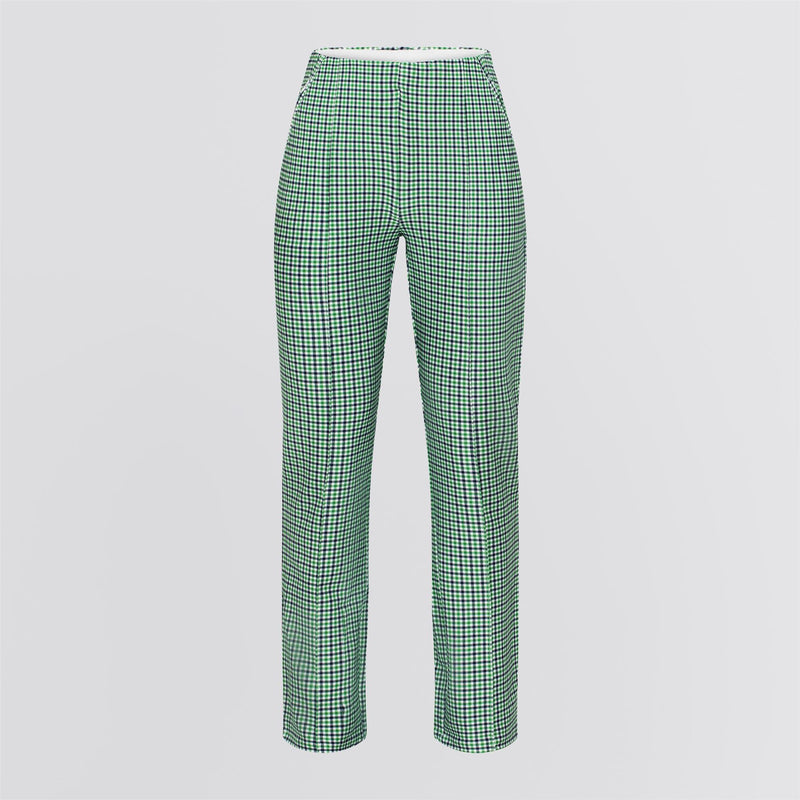 Club House Highwater Slacks Minicheck Green