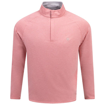 Peter Millar Stealth Performance Quarter Zip Mid Layer Pink