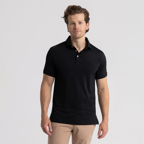 RLX Tailored Fit Lightweight Airflow Jersey Polo Black