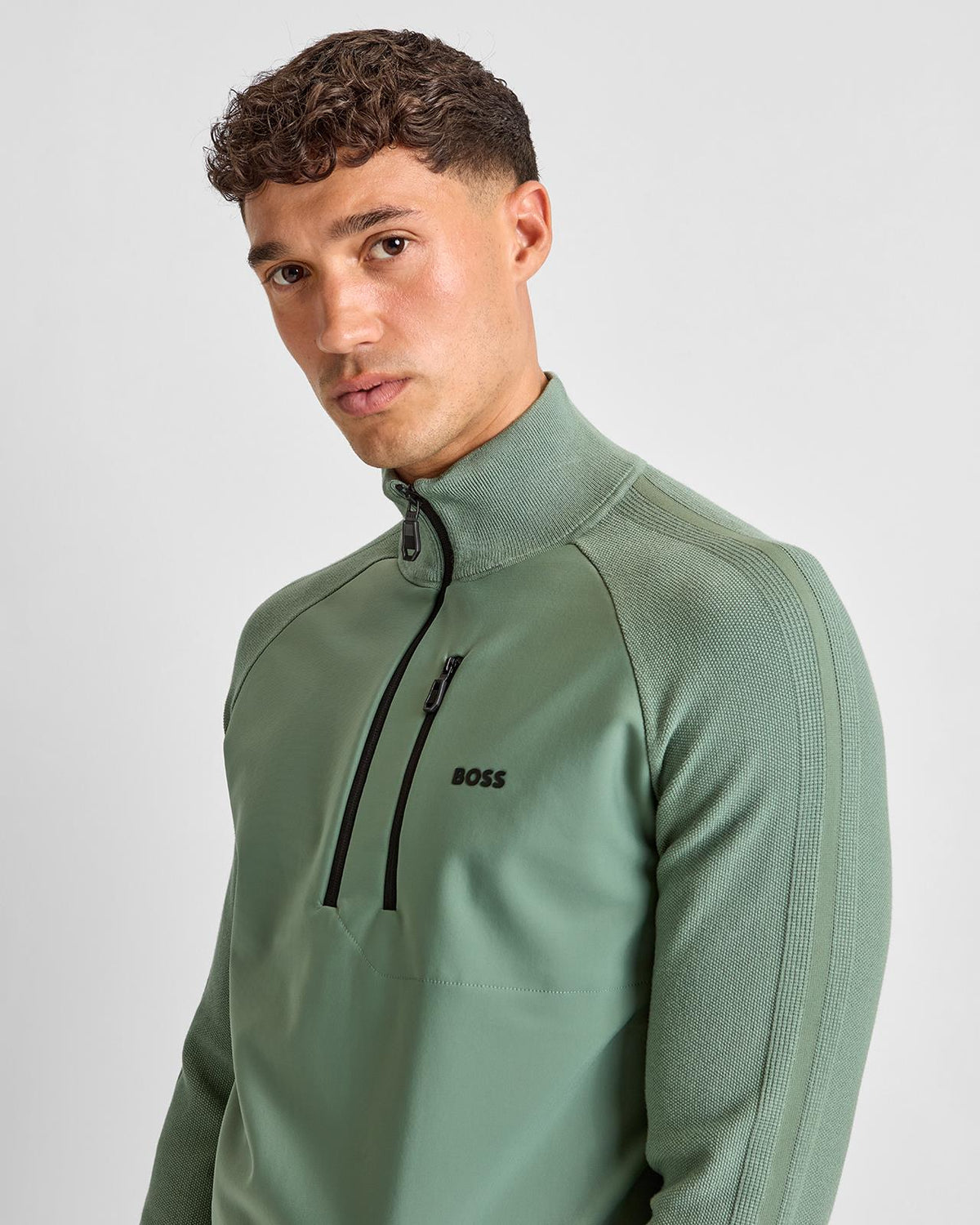 Civic Hybrid Quarter Zip Open Green