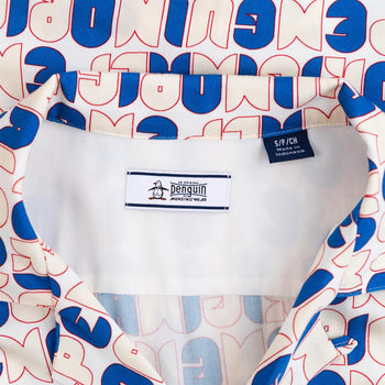 Archive Revere Collar Logo Print Shirt Bright White