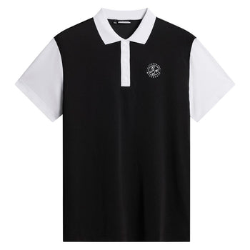 J.Lindeberg Club House Loose Fit Polo Black | TRENDYGOLF UK