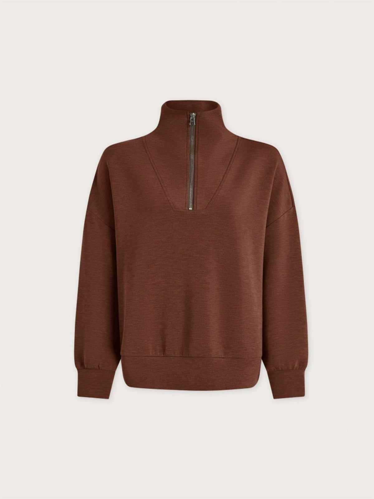 Hawley Half Zip Sweat Golden Bronze Marl