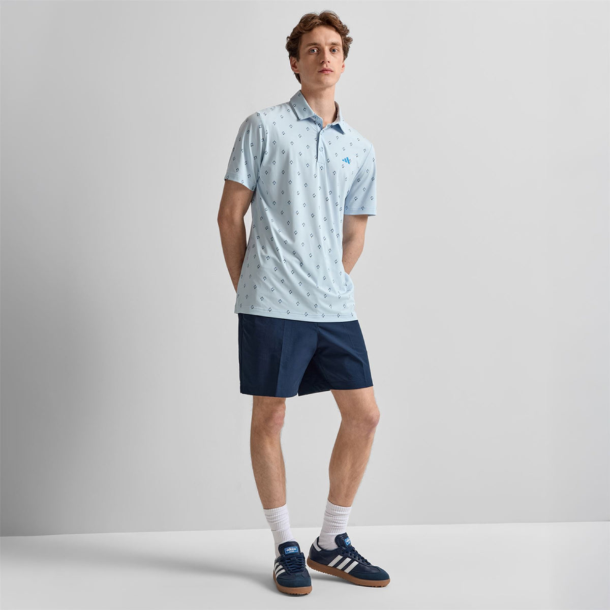 Ultimate365 Essence Print Climacool Polo Crystal Sky