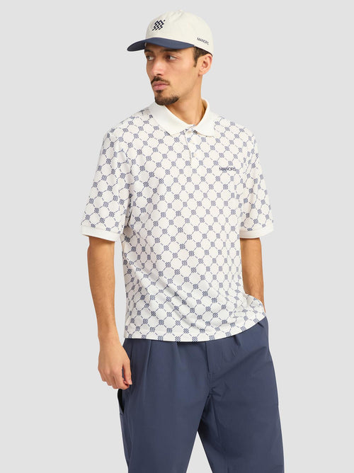 GOAT Pique Polo Monogram Cream