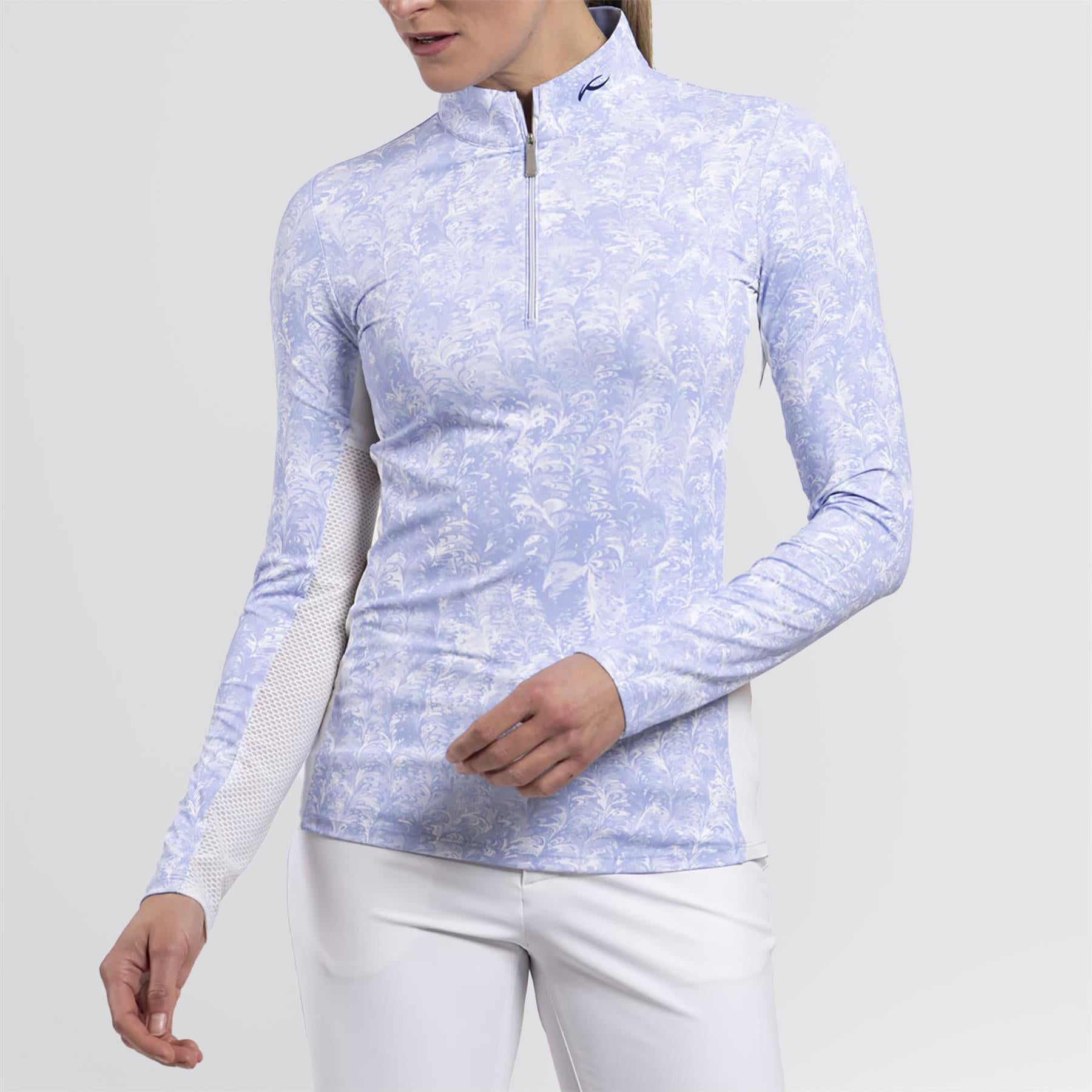 Sunshine Printed Half Zip Reflection/White