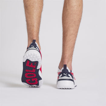 Puma GS-X Efekt Golf Shoes Puma White/Strong Red | TRENDYGOLF UK