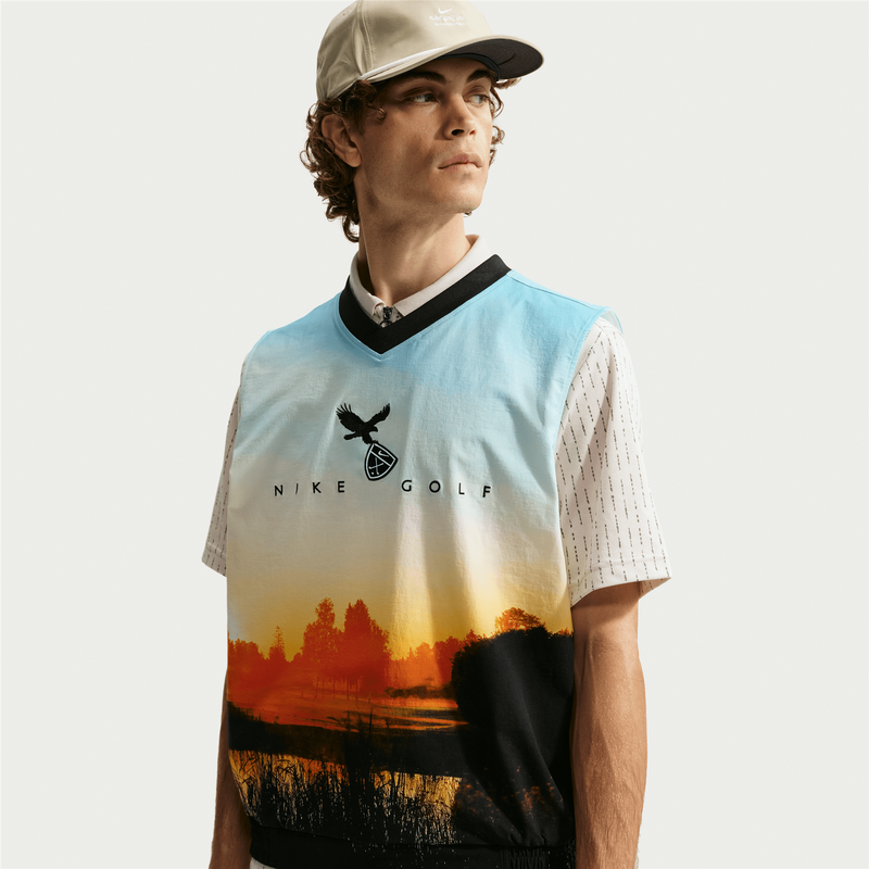 Dri-FIT Fairway Fresh AOP Oversized Wind Vest Black