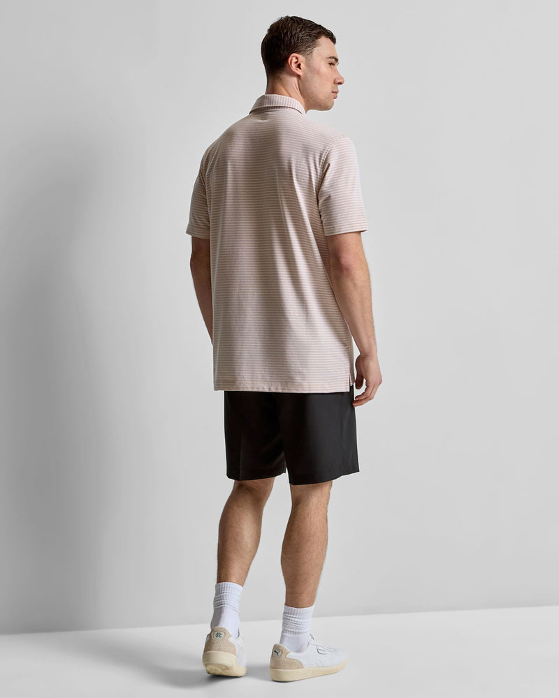 Albatross Stripe Cotton-Blend Pique Polo Summer Dunes