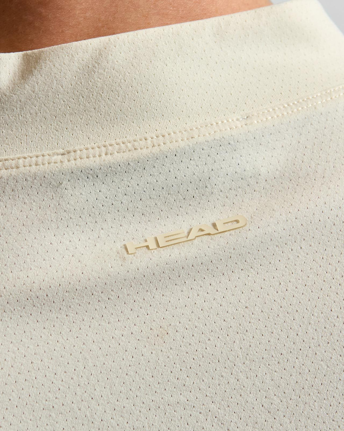 Mock Neck T-Shirt Cream