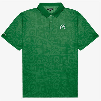 Mezzo Performace Pique Printed Polo Kelly Green