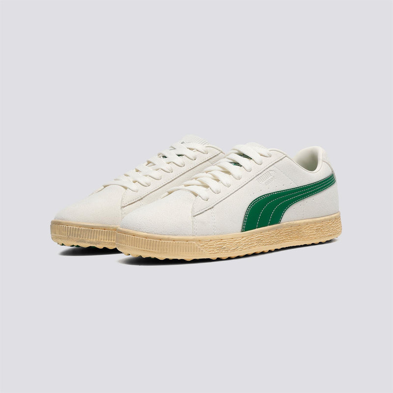 Suede G 30904 Spikeless Golf Shoe Warm White/Luso Green