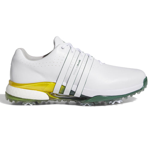 Tour360 24 Leather Golf Shoes White/Green/Yellow - SS25